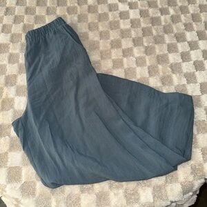 Final Touch Slate Blue Gathered Pants